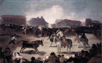 A Village Bullfight by Francisco Goya — hand-painted animal oil painting reproduction on canvas