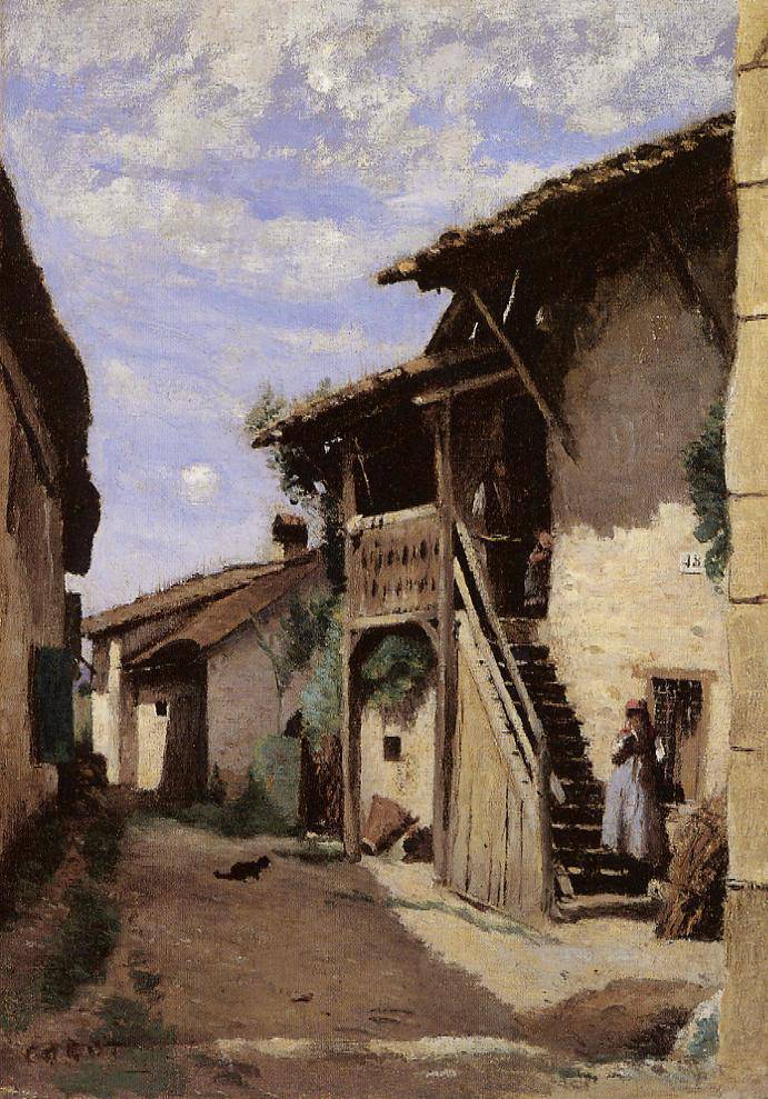 A Village Street, Dardagny - Camille Corot