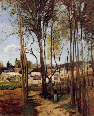 A Village through the Trees in study