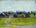 A village by Isaac Levitan — rural oil painting wall art, Impressionism