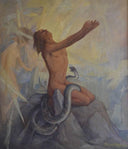 A Vision by Georgi Mashev — textures oil painting wall art, Symbolism