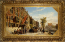 A visit of Bayliff Ten Frootenhuys to the Guild of Archers by Cornelis Springer — seascapes oil painting wall art, Romanticism