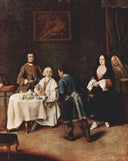 A Visit to a Lord by Pietro Longhi — life oil painting wall art, Rococo