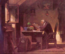 A visit by Carl Spitzweg — hand-painted animal oil painting reproduction on canvas