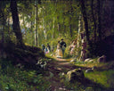 A Walk in the Forest by Ivan Shishkin — group oil painting wall art, Realism