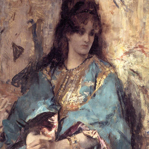 A Woman Seated in Oriental Dress by Alfred Stevens — Oil Painting Reproduction