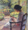 A Woman Sewing in entryway