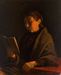 A woman studying