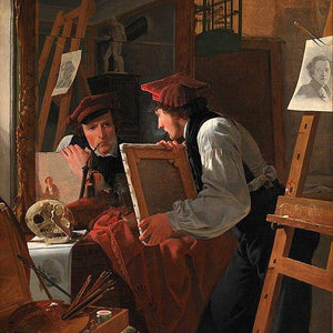 A Young Artist (Ditlev Blunck) Examining a Sketch in a Mirror