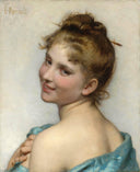 A young beauty by Léon Bazile Perrault — hand-painted portrait oil painting reproduction on canvas