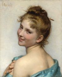 A young beauty by Léon Bazile Perrault — hand-painted portrait oil painting reproduction on canvas