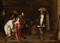A Young Girl Offered as a War Booty by Willem Cornelisz Duyster — hand-painted portrait oil painting reproduction on canvas