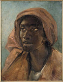 A Young Negro Woman by Théodore Géricault — hand-painted portrait oil painting reproduction on canvas