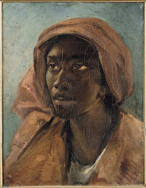 A Young Negro Woman by Théodore Géricault — hand-painted portrait oil painting reproduction on canvas
