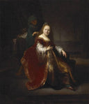 A young woman at her toilet by Rembrandt — hand-painted portrait oil painting reproduction on canvas