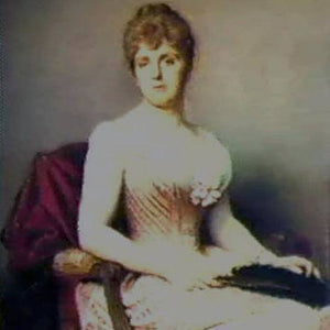 A young woman holding a feather