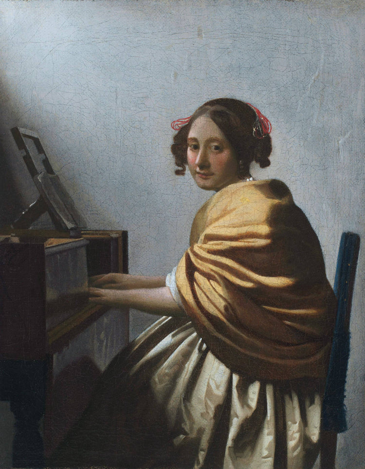 A young woman seated at the virginals (A young woman seated at the virginal) - Johannes Vermeer