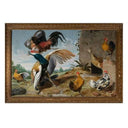 Fight between poultry animals by Paul de Vos — hand-painted animal oil painting reproduction on canvas