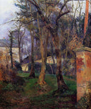 Abandoned garden in Rouen by Paul Gauguin — rural oil painting wall art, Impressionism