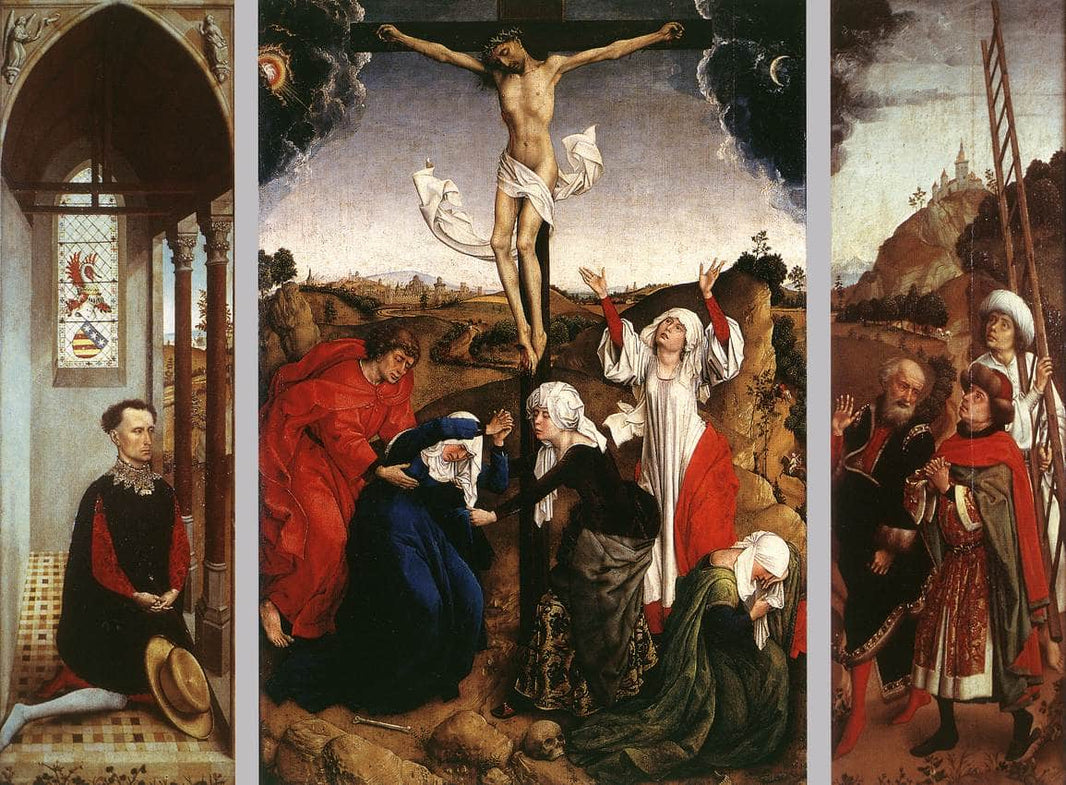 Abegg Triptych by Rogier van der Weyden — hand-painted cultural oil painting reproduction on canvas