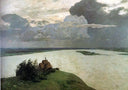 Above the eternal tranquility by Isaac Levitan — seascapes oil painting wall art, Realism