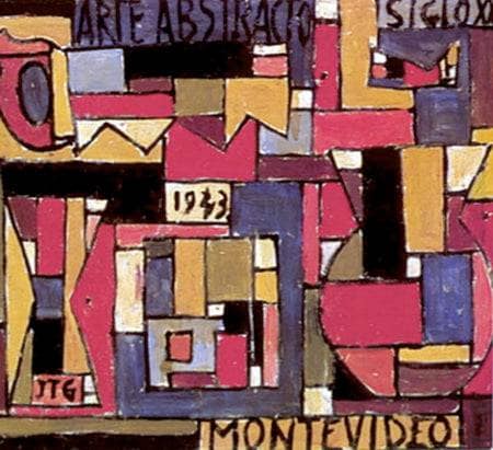 Abstract Art in Five Tones and Complementaries by Joaquin Torres Garcia — hand-painted abstract oil painting reproduction on canvas