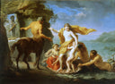 Achille al centauro Chirone by Pompeo Batoni — forest oil painting wall art, Rococo