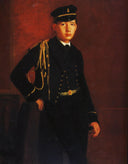 Achille de Gas as a Naval Cadet (detail) by Edgar Degas — male oil painting wall art, Realism