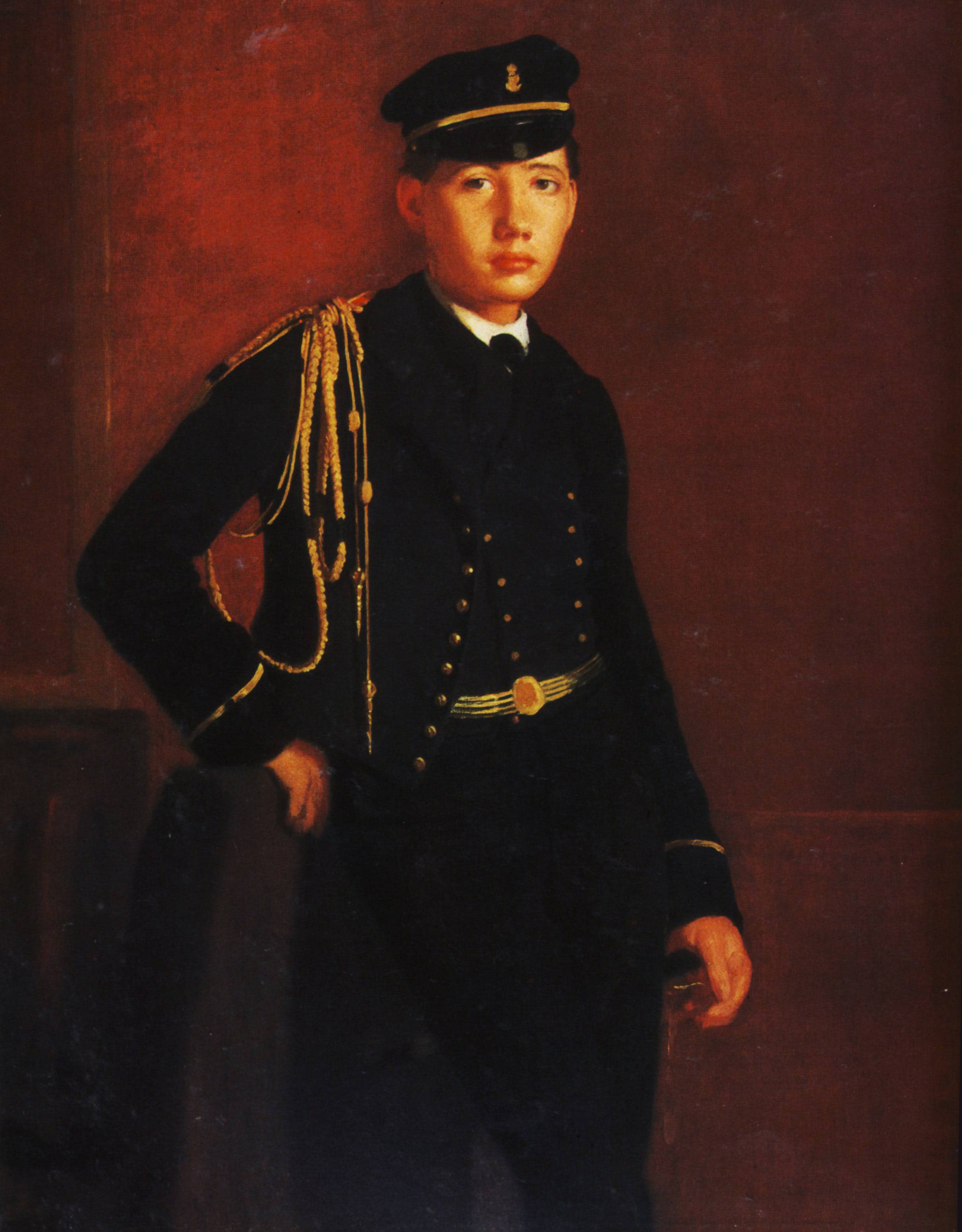 Achille de Gas as a Naval Cadet (detail) - Edgar Degas