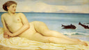Actaea, the Nymph of the Shore by Frederic Leighton — male oil painting wall art, Academicism