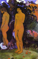 Adam and Eve by Paul Gauguin — male oil painting wall art, Post Impressionism
