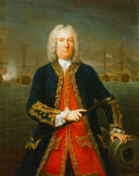 Admiral Thomas Mathews by Claude Arnulphy — ships oil painting wall art, Rococo
