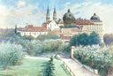 Klosterneuburg on the Danube by Adolf Hitler — landscapes oil painting wall art