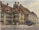 Munich Royal Hofbräuhaus by Adolf Hitler — architectural oil painting wall art