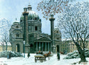 The Karlskirche in Winter by Adolf Hitler — architectural oil painting wall art