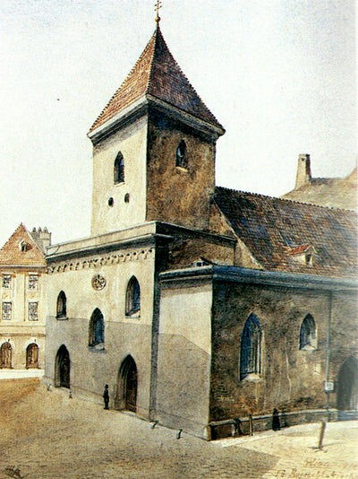 The Ruprechtskirche in Vienna by Adolf Hitler — oil painting reproduction