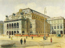 Vienna State Opera House by Adolf Hitler — architectural oil painting wall art