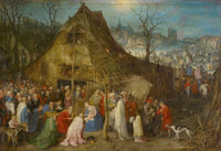 Adoration of Jesus by Jan Brueghel the Elder — hand-painted cultural oil painting reproduction on canvas