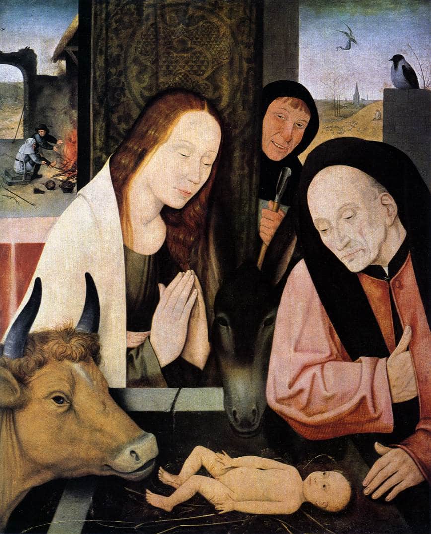 Adoration of the Child by Hieronymus Bosch — hand-painted cultural oil painting reproduction on canvas