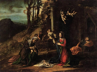 Adoration of the Christ Child in kitchen