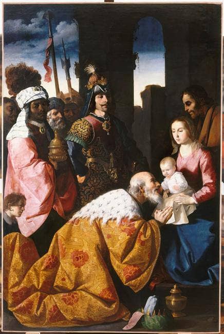 Adoration of the Magi by Francisco de Zurbaran — hand-painted cultural oil painting reproduction on canvas