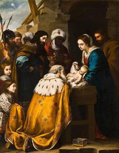 Adoration of the Magi in home office