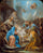 Adoration of the Magi in modern living room