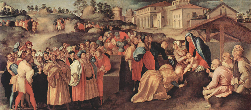 Adoration of the Magi by Jacopo Pontormo, hand-painted cultural oil painting reproduction on canvas