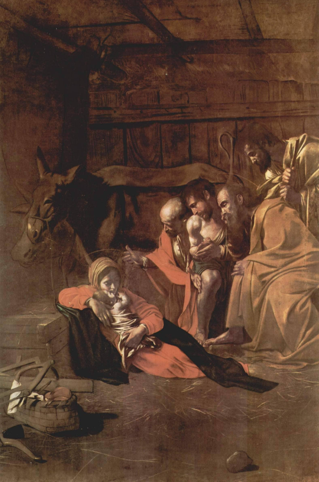 Adoration of the Shepherds by Caravaggio — hand-painted cultural oil painting reproduction on canvas