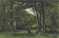 The Boundary Fence, Forest of Fontainebleau by Nathaniel Hone the Younger — hand-painted botanical oil painting reproduction on canvas
