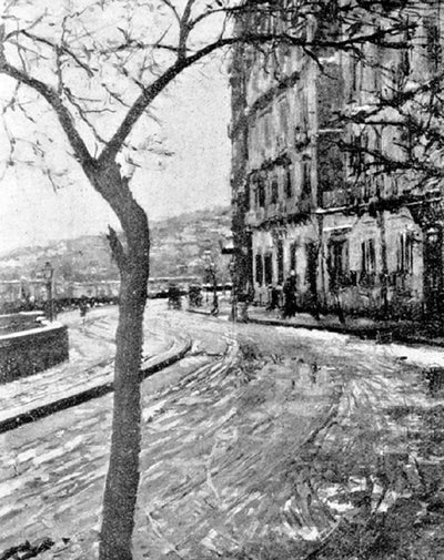 After a snowfall in Naples in study