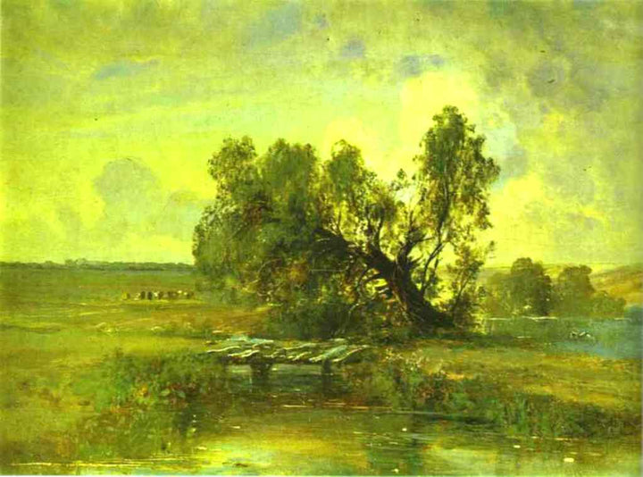 After a Thunderstorm by Aleksey Savrasov — hand-painted botanical oil painting reproduction on canvas