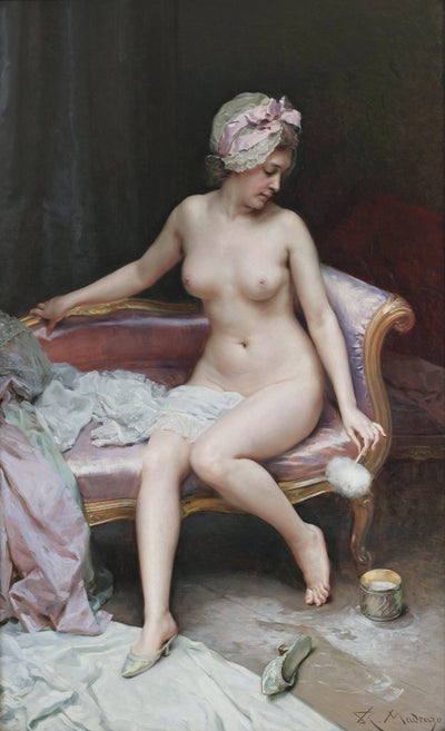 After Bath (nude of a Woman) in modern living room
