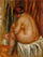 After Bathing (nude study) in kitchen
